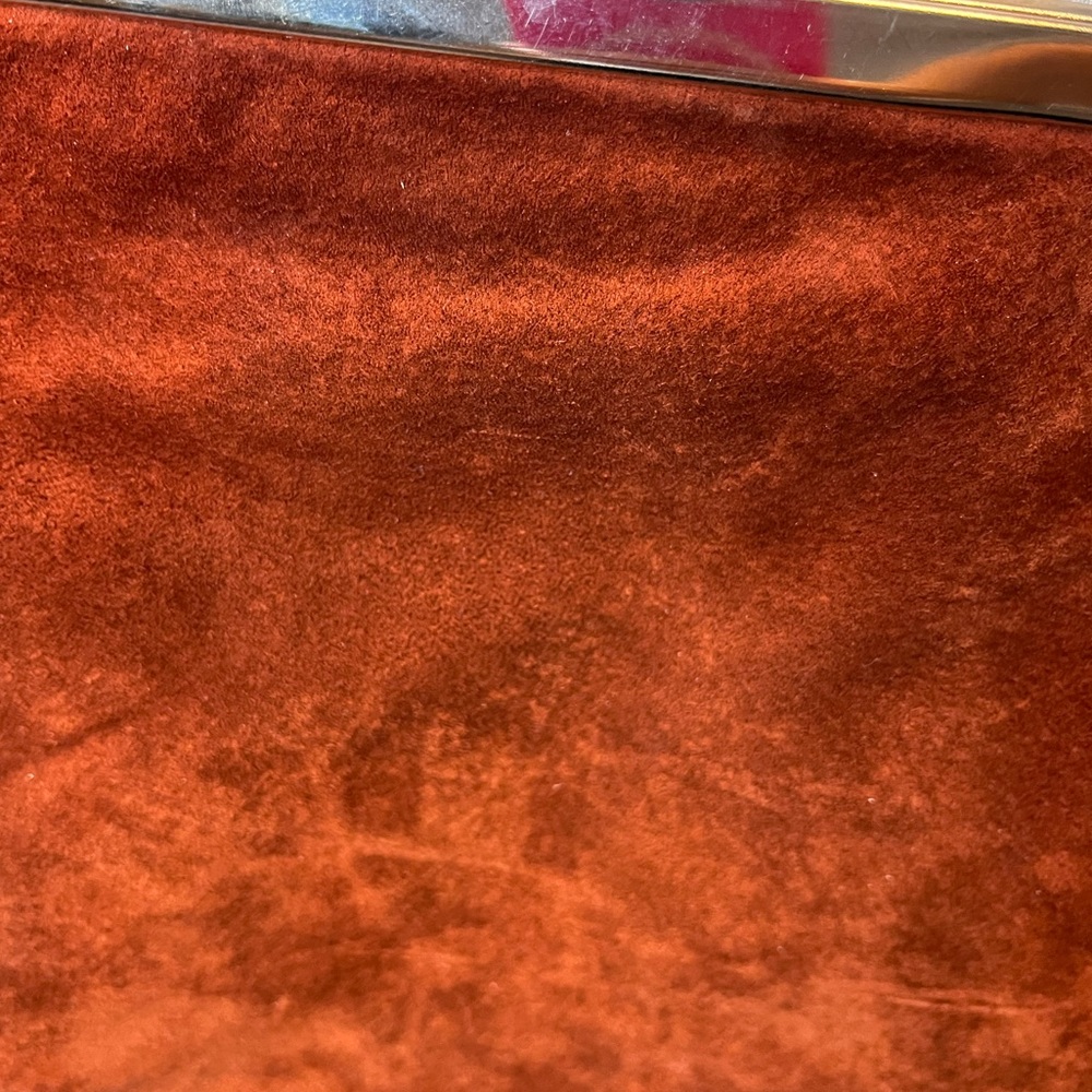 Kisslock purse Daniela sweet rust orange Italian crossbody clutch bag - Picture 15 of 16